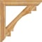 Ekena Millwork Merced Slat Rough Sawn Bracket w/ Offset Brace, Western Red Cedar, 8"W x 46"D x 46"H BKT0806X46X46MRC06RWR - alternate 3